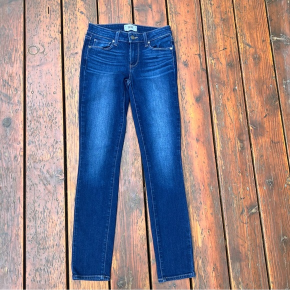 PAIGE JEANS SKYLINE SKINNY BLUE DENIM SIZE 25 - Picture 1 of 15